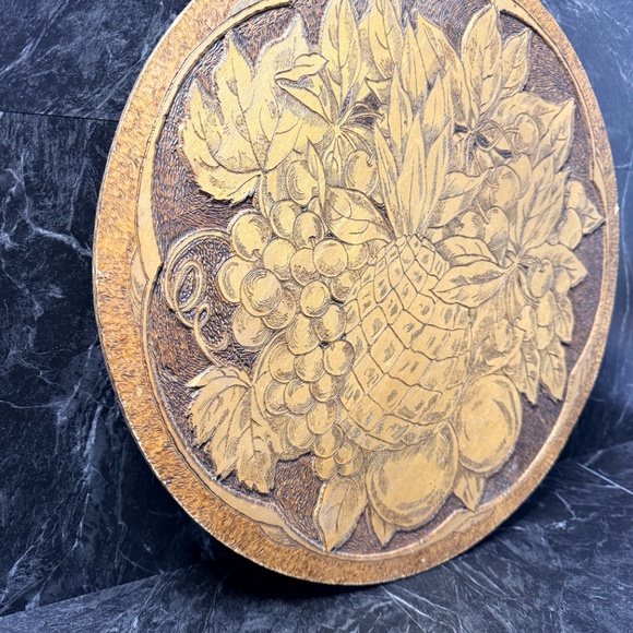 FLEMISH ART CO Wooden Fruit Plaque #855 - Picture 3 of 10